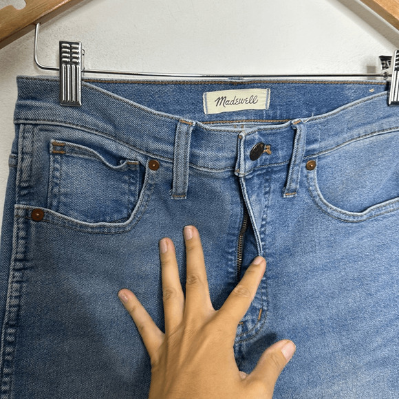 MADEWELL 10" High Rise Skinny Jeans Ainsworth Wash Raw Hem Edition NC315 size 27 - Picture 3 of 7